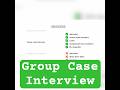Group Case Interviews in Consulting