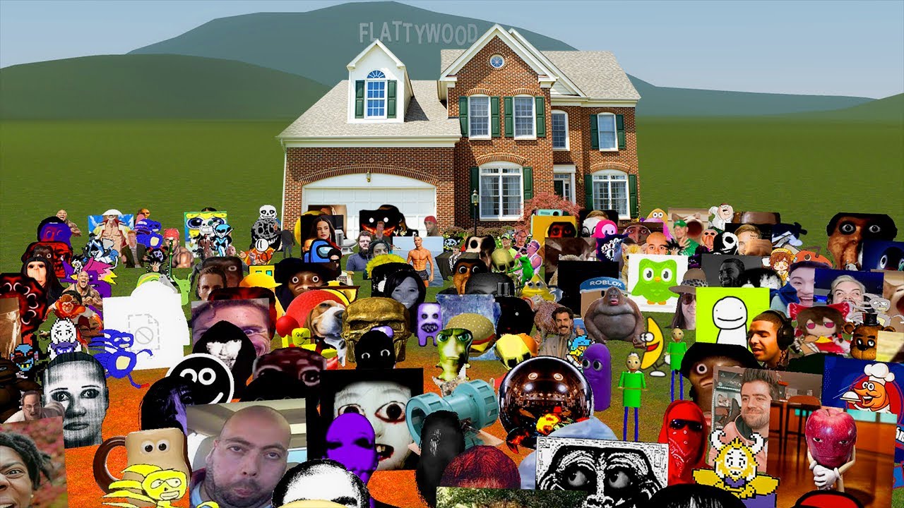 500 Nextbots VS My House in Gmod