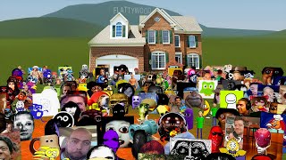 500 Nextbots VS My House in Gmod