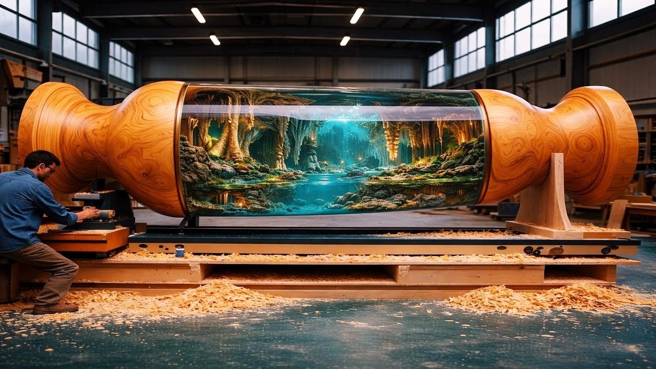 Amazing Woodturning Art – A Perfect Blend of Wood and Epoxy in One Stunning Vase