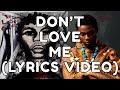 Omah Lay DON T LOVE ME LYRICS VIDEO 