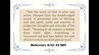 Hebrews 4:12-13 | God's Word is active, alive and a double-edged sword