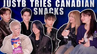 JUSTB MEMBERS TRY POPULAR CANADIAN SNACKS | Lex and Kris