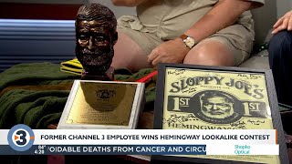 Former News 3 Now employee Gerrit Marshall wins Ernest Hemingway look-a-like contest