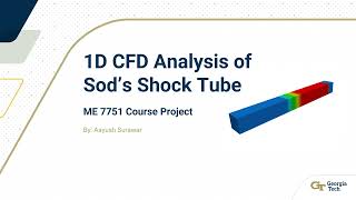 1D CFD Analysis of Sod's Shock Tube