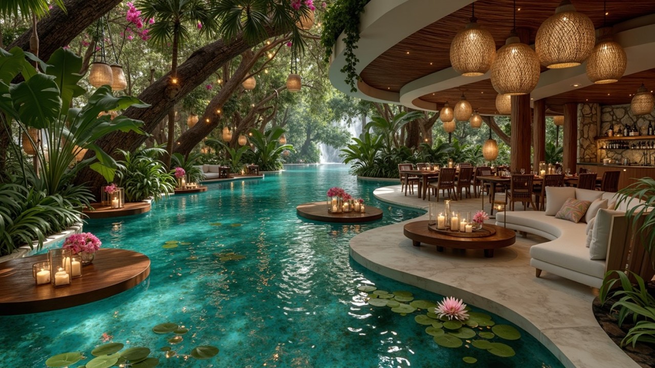 Утренний джаз в саду 🌿 Расслабляющая атмосфера кафе и легкий джаз