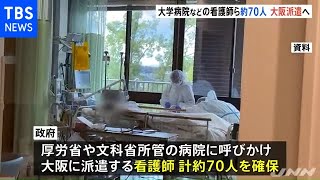 大学病院などの看護師ら約７０人大阪派遣へ【新型コロナ】