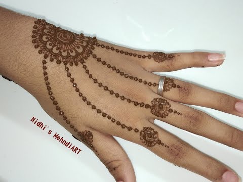 Beautiful Diy Ornament Hand Jewellery Inspired Henna Mehndi Design