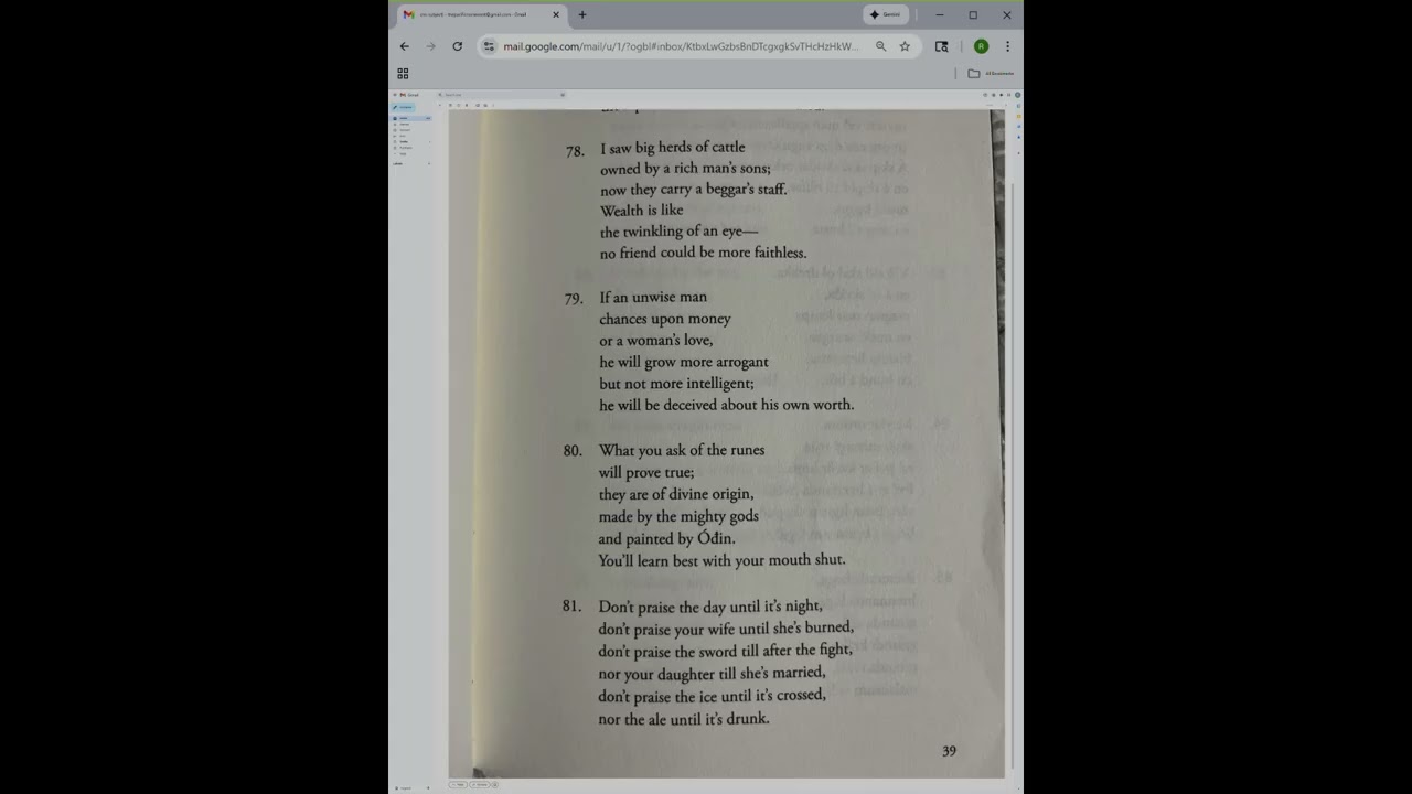 The Hávamál : A fool's interpretation of stanzas 78 - 81