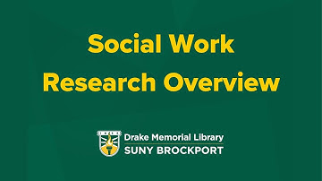 Social Work Research Overview
