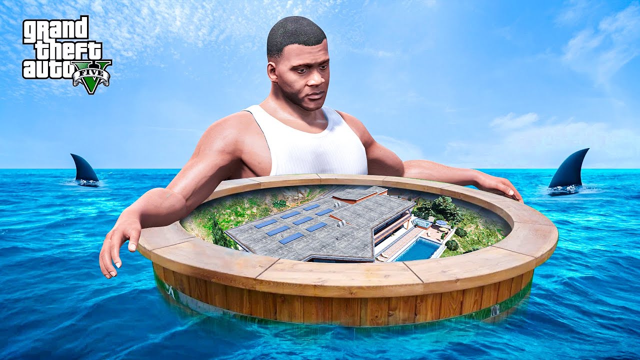 GTA 5 !! Shinchan and Franklin Saving His House From Biggest Tsunami Ever in Gta 5