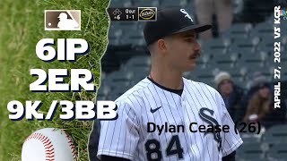 Dylan Cease (26) | April 27, 2022 | MLB highlights