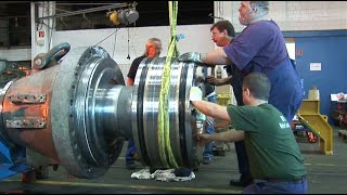Explore the process of repairing the largest hydraulic cylinder ever