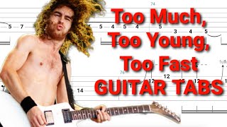 Airbourne - Too Much, Too Young, Too Fast GUITAR TABS | Tutorial | Lesson