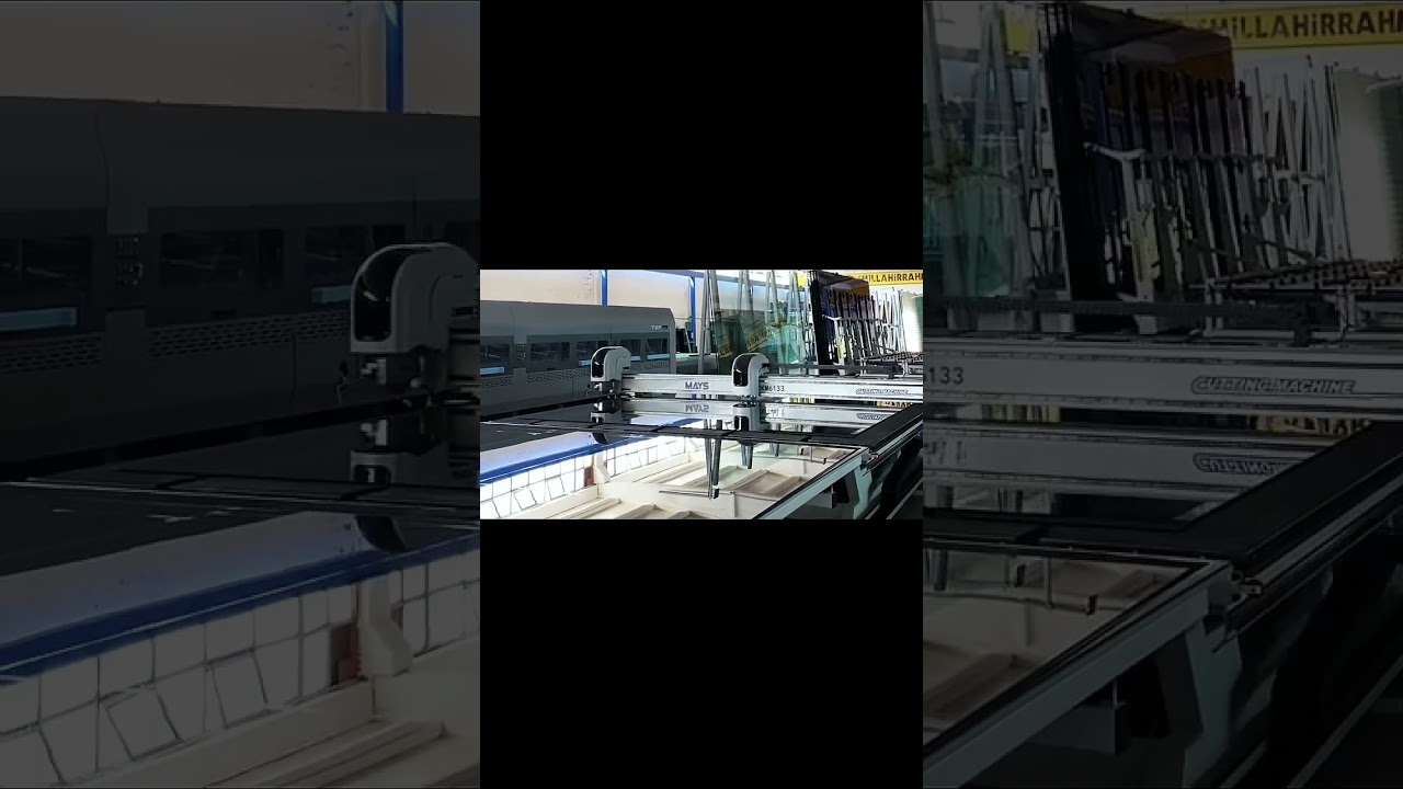 Automatic glass cutting line working in Turkey client factory