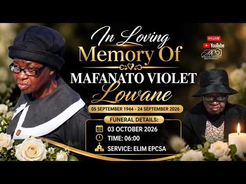 FUNERAL SERVICE OF MAFANATO VIOLET LOWANE