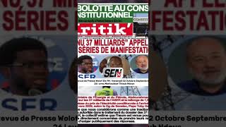 Revue De Presse Wolof Zik Fm : Vendredi 02 Octobre Septembre 2026 Avec Mantoulaye Thioub Ndoye