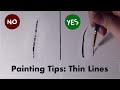 Oil Painting - How to Paint Thin & Clean Lines on Canvas