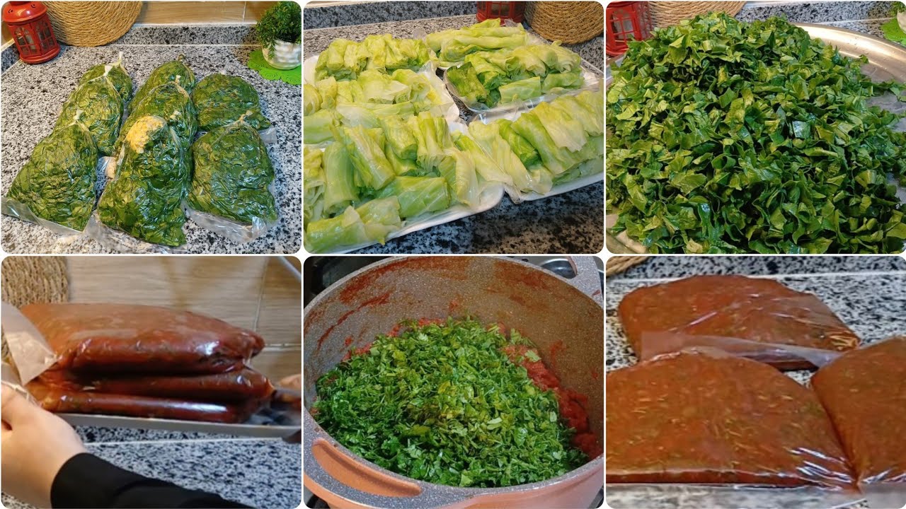 أهم تفريزات رمضان 2026🌙خلطة محشي+ كرنب+ سبانخ بأسرار تخليها فريش طول السنة‼️