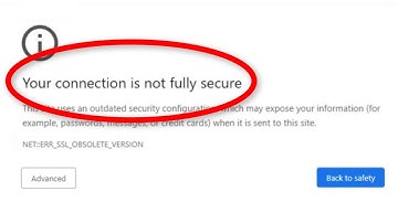 Fix Your Connection Is Not Fully Secure Google Chrome - ERR SSL OBSOLETE VERSION Error Windows