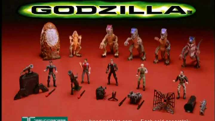 Godzilla (1998 US remake): Trendmasters Godzilla Eggs & action figures (commercial, May 1998)