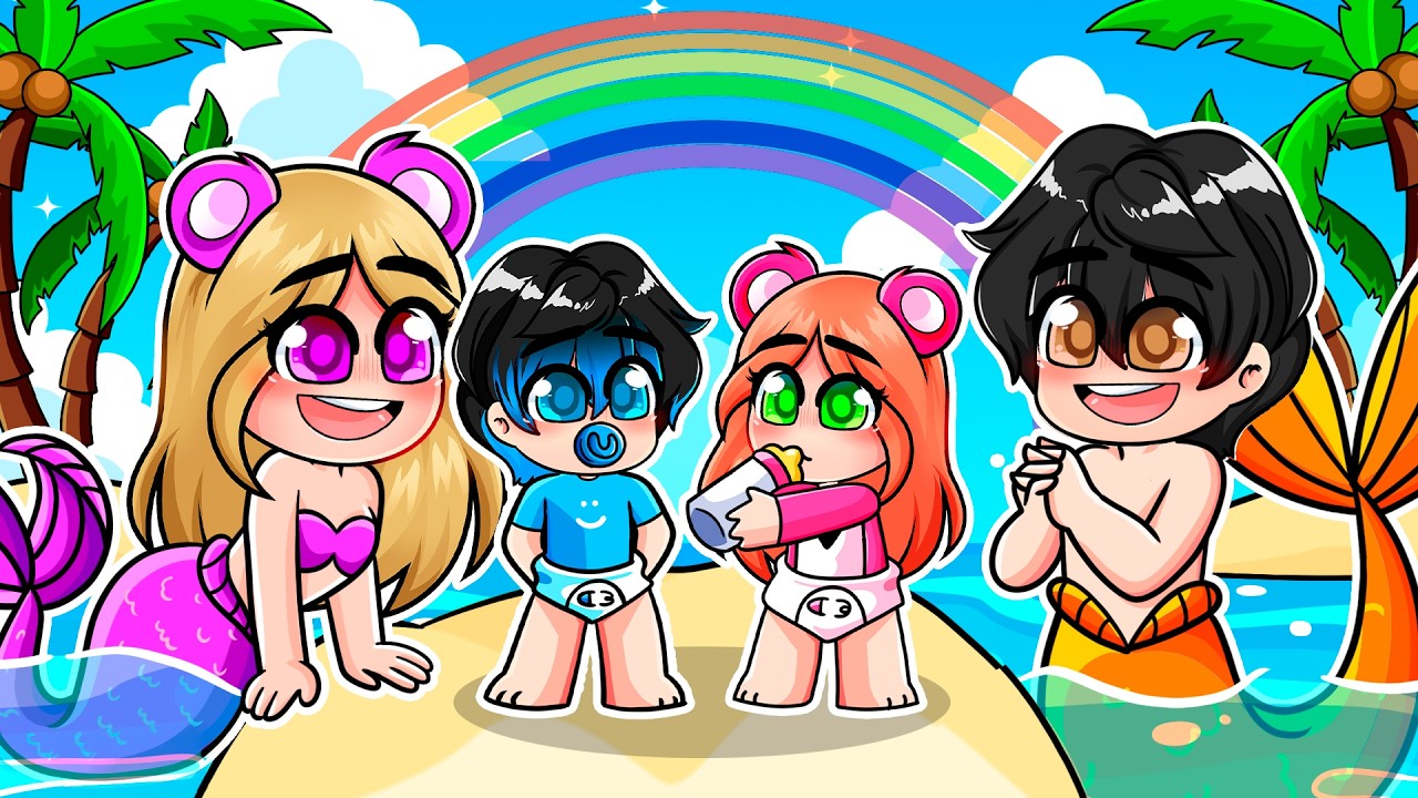Me ADOPTA una FAMILIA de SIRENAS en Bookhaven 🧜‍♀️ Roblox