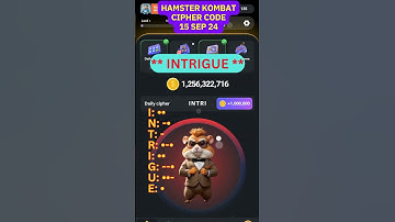 Hamster Kombat Daily Cipher Code | 15 SEP 24 | Unlock 1M Coins #HamsterKombat 🐹🔥 #ciphercodes