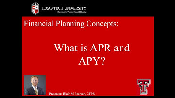 Financial Planning Concepts - The difference between APR and APY