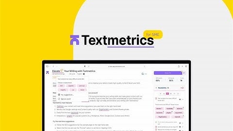 Textmetrics Lifetime Deal $49 | Improve your copywriting with AI