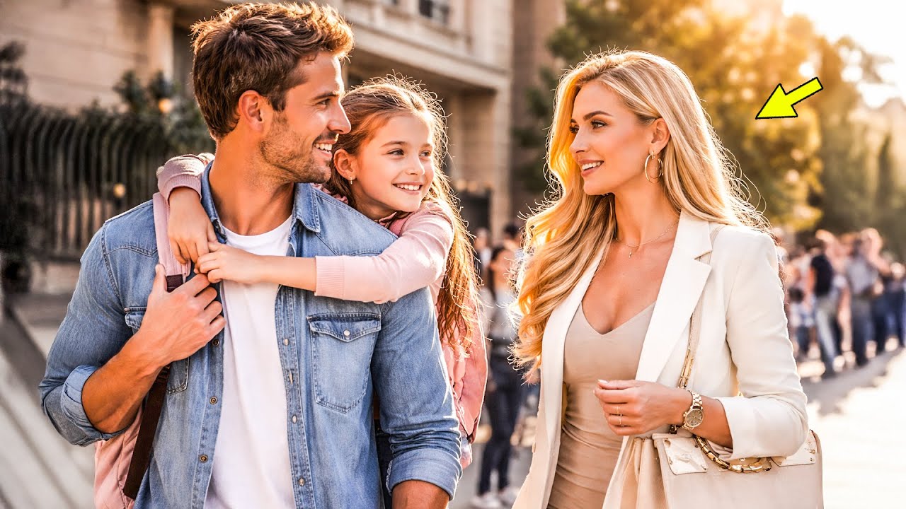 Pai solteiro voltava da escola — e a bilionária o seguiu dizendo “minha filha fala de você todo dia”