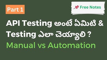 What is API Testing and how to do API Testing for beginners | In Telugu