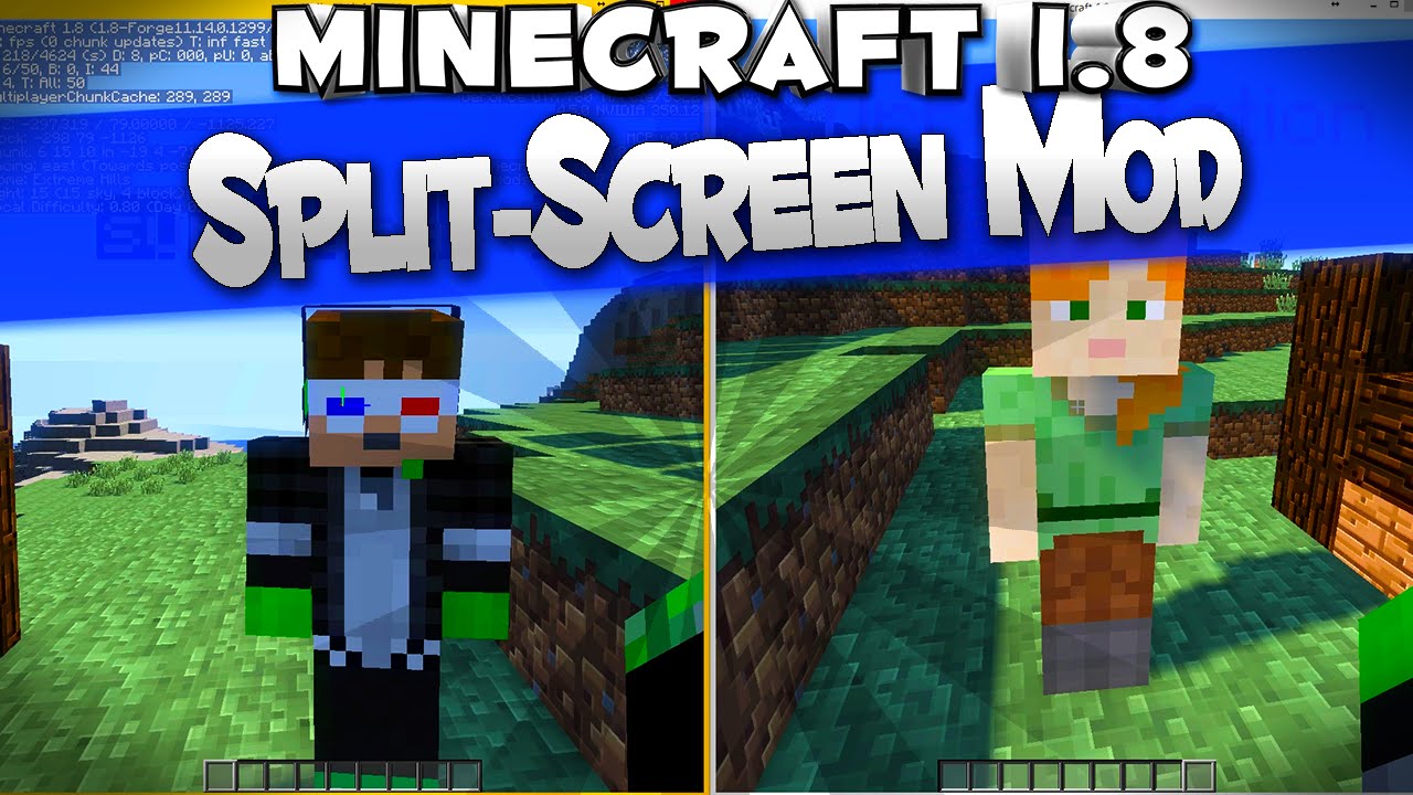 [1.8] Minecraft Split Screen Mod Spotlight - YouTube