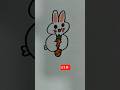 Easy Bunny Drawing🐰 |Cute Rabbit with Carrot Drawing |StepbyStepforBeginners #shorts #funandartworld