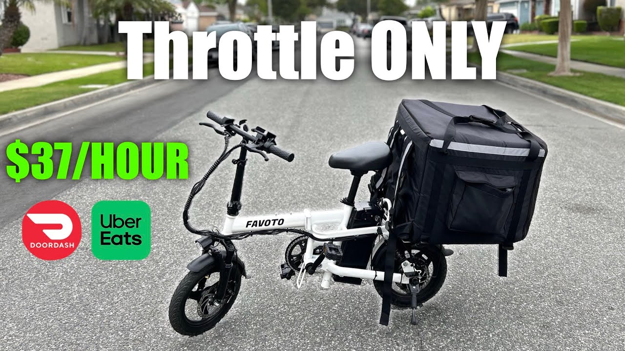 DoorDash & UberEats With A Small Foldable Ebike | Favoto Flow Range Test