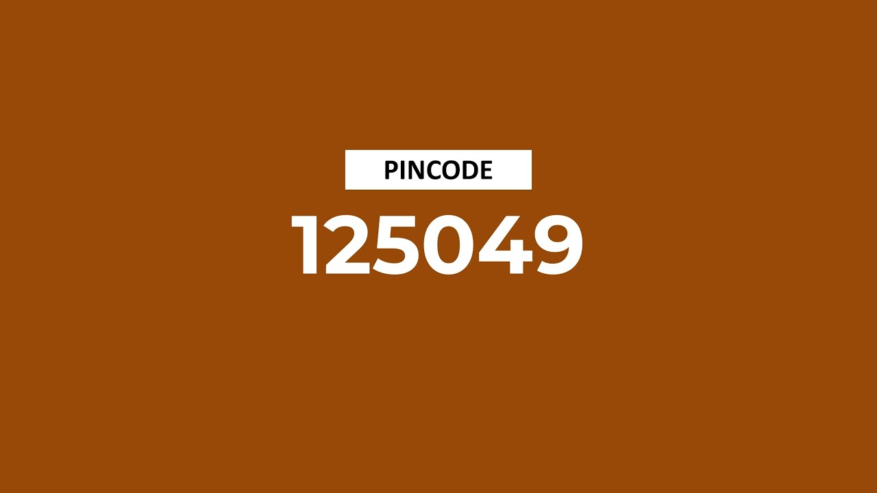 Pincode 125049 - Masudpur, Pali, Sisai Hisar, Maijod & More
