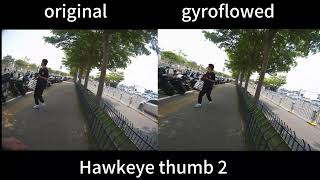 How Video Smooth By Gyroflow Hawkeye Thumb Camera 2