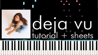Olivia Rodrigo - deja vu - Piano Tutorial - Piano Cover - How to Play