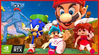 Super Mario vs Sonic Hedgehog vs Huggy Wuggy So Sad Animation