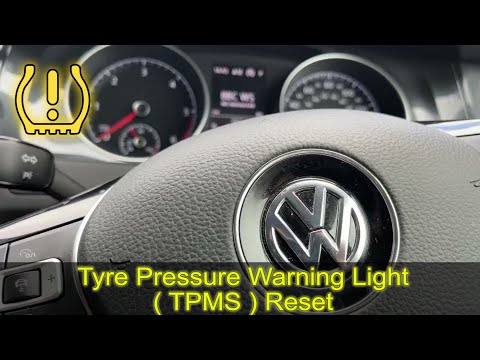 2019 VW GOLF tyre pressure warning reset