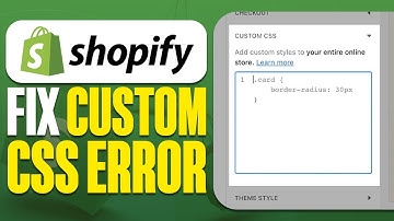 How To Fix Custom CSS Error in Shopify (2025)