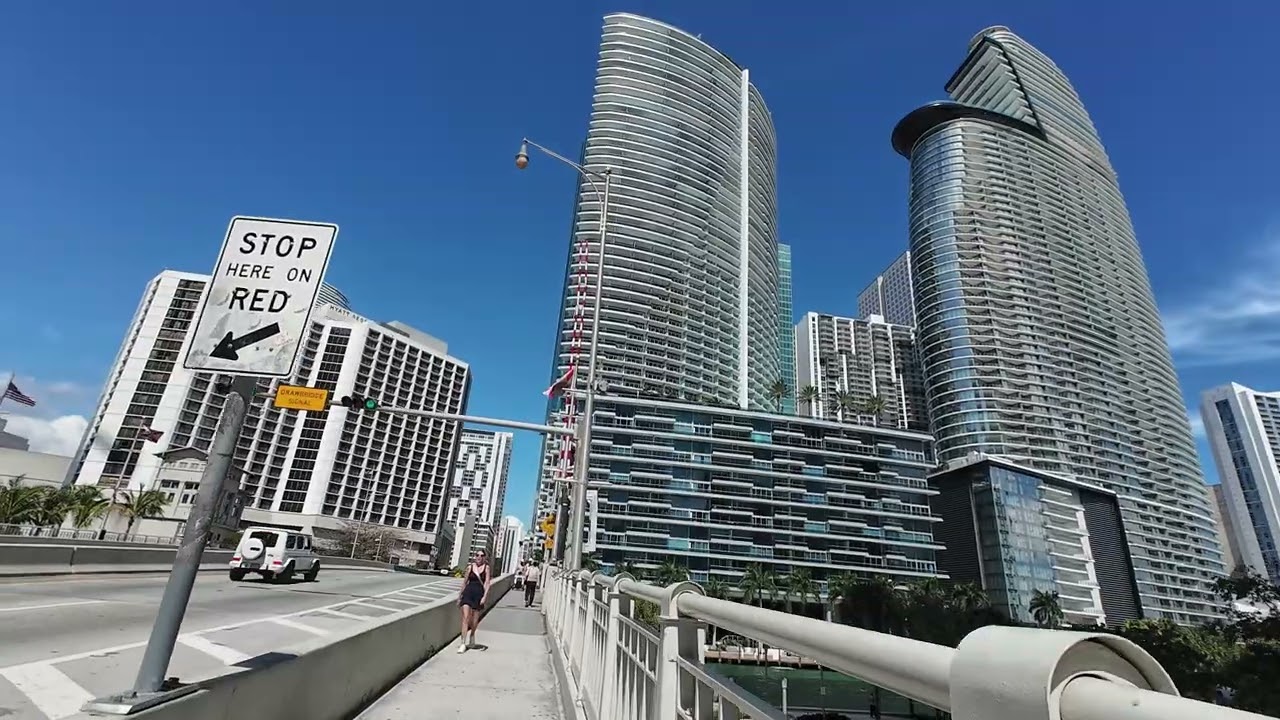 Walking in Downtown Miami