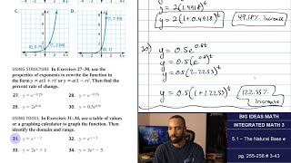 Big Ideas Math [IM3]: 5.1 - The Natural Base "e" (Lecture & Problem Set)