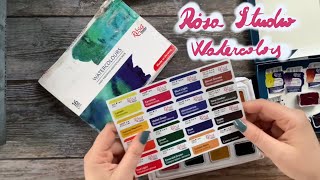 Rosa Studio Watercolors - swatching, test and short comparison to Rosa Gallery