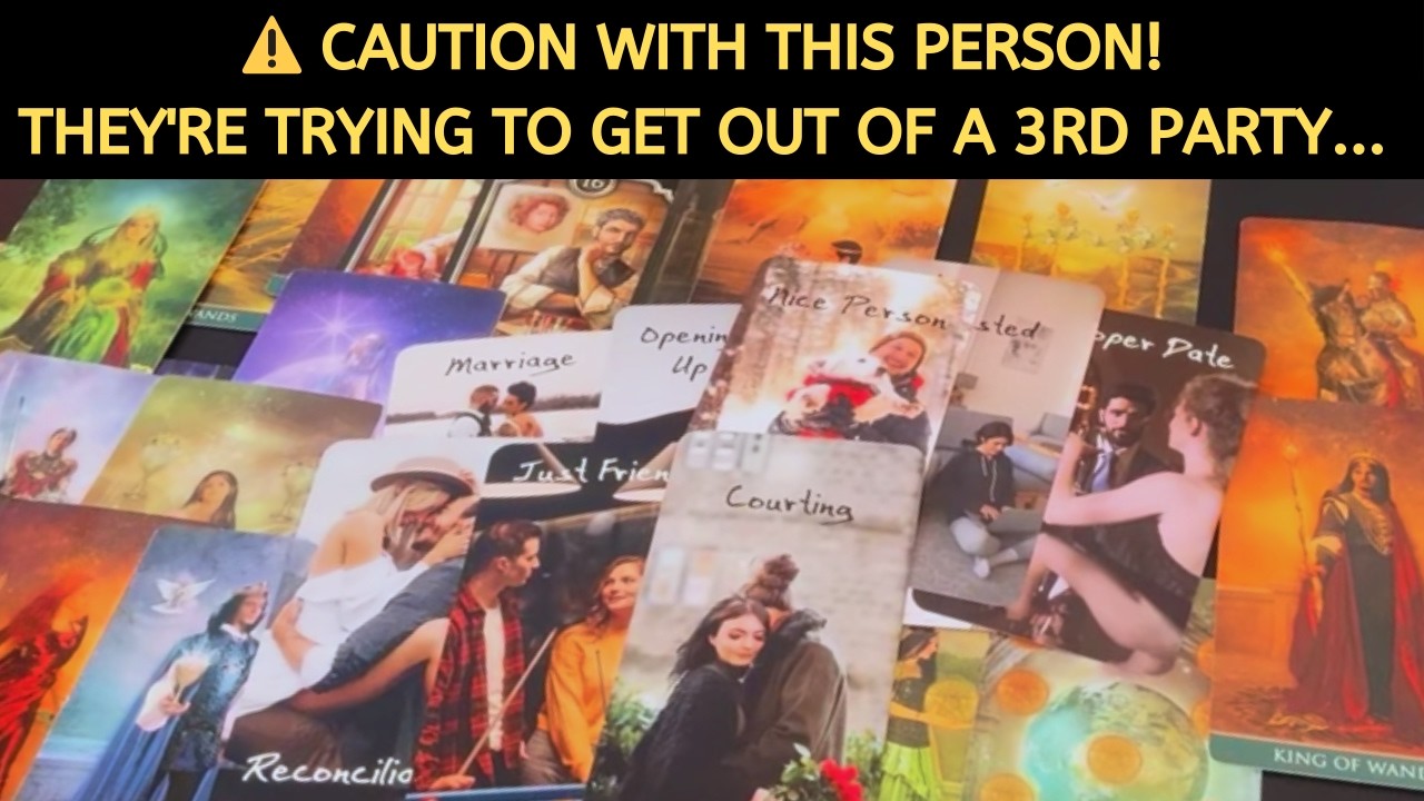 ⚠️ CAUTION WITH THIS PERSON! THEY'RE TRYING TO GET OUT OF A 3RD PARTY... LOVE TAROT READING