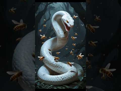 مار عسل میخورد مار زنبور عسل انیمیشن