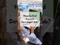 How to find Remote Developer Jobs?