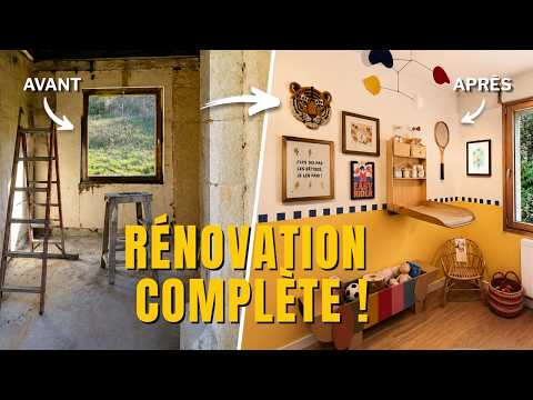 RÉNOVATION COMPLÈTE de la chambre de bébé 👶 (volet à galandage, enduit, peinture, déco !)