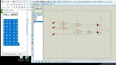 Simulasi Rangkaian Full Adder dan Full Subtractor pada Proteus 8