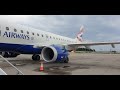 BA CITY FLYER E190 PUSHBACK, STARTUP, TAXI &amp; TAKE OFF FROM EDINBURGH RUNWAY 06 PLUS CRUISE SHIP VIEW