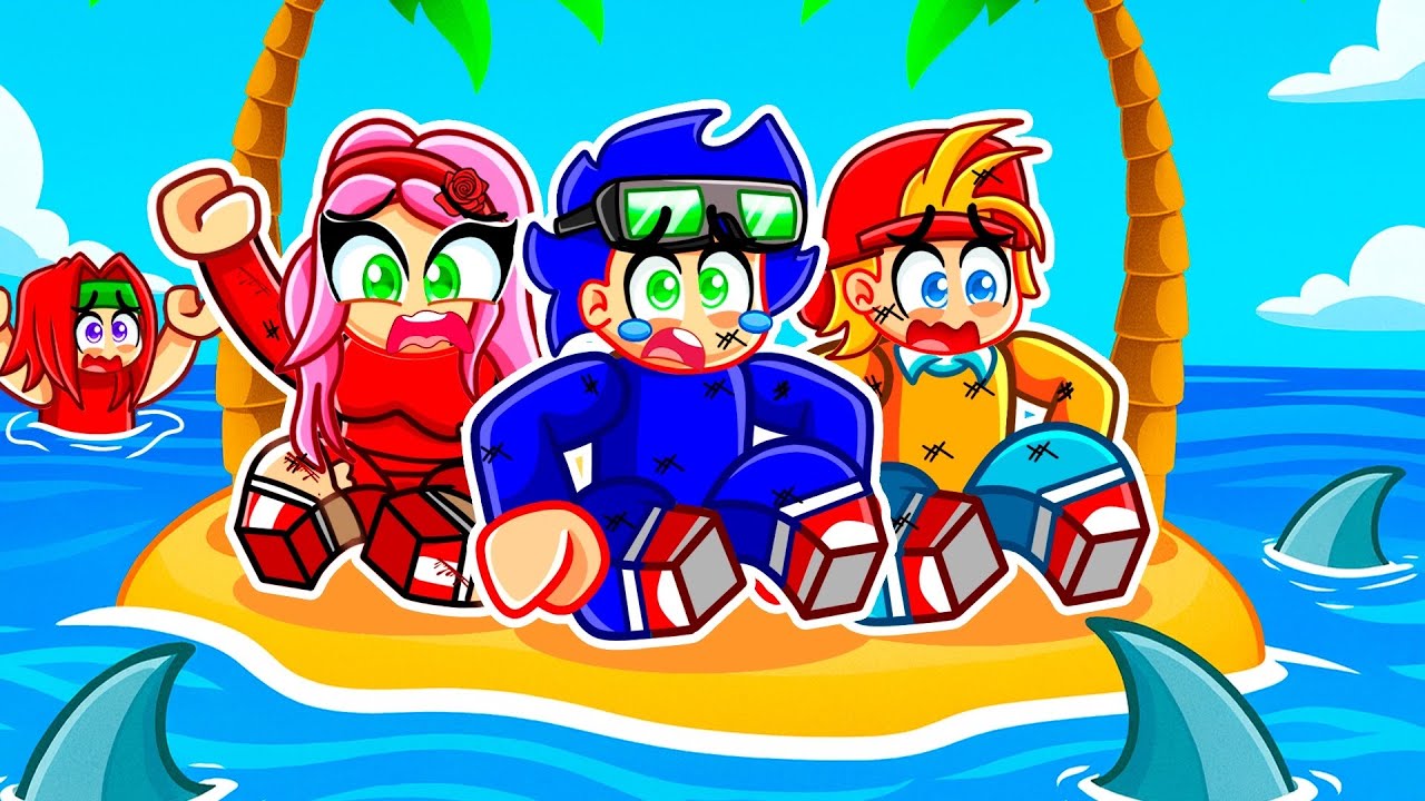 Sobreviví 100 DÍAS en Una ISLA DESIERTA en Roblox SNAPCHAT...